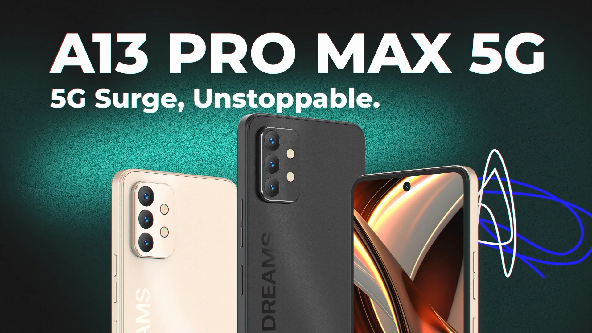 [World Premiere] UMIDIGI A13 Pro Max 5G Smartphone 12GB RAM +256GB ROM Dimensity 900 90Hz 6.8'' FHD+ Display 64MP Triple Camera Cell Phone