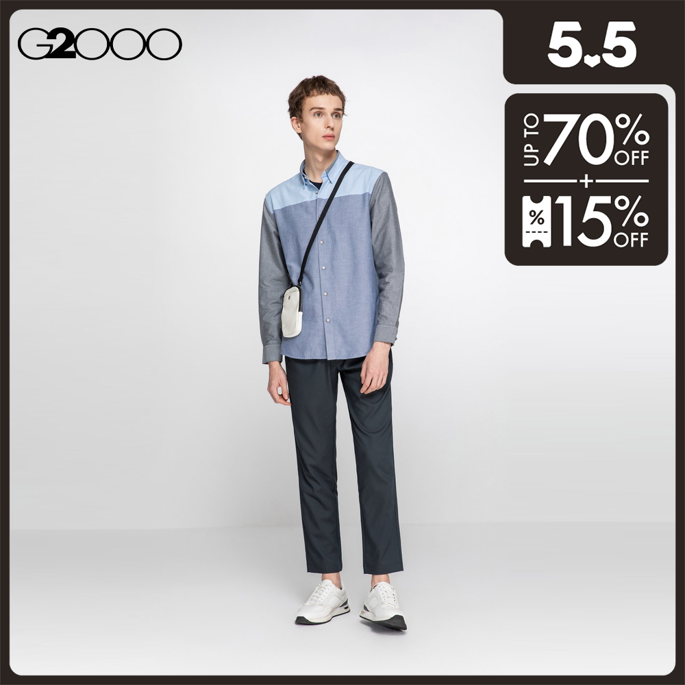 G2000 Men Colour Blocking Oxford Shirt