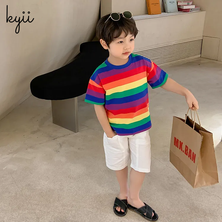 KYII Children short sleeve T-Shirt boys summer boys Casual Shirt kyb012