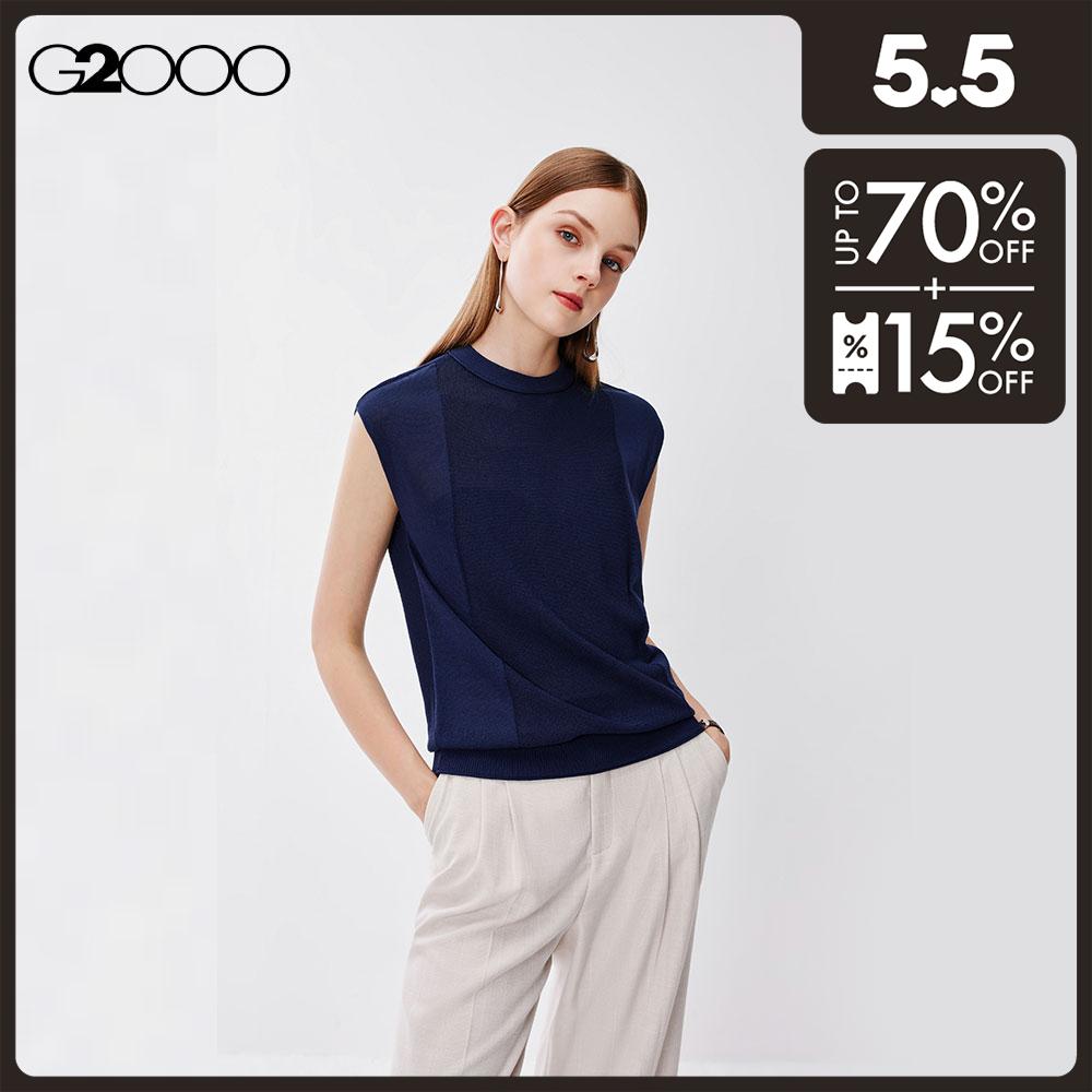 G2000 Women Viscose Nylon Sleeveless Sweater